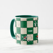 LOONEY TUNES™ Voetbal Rasterpatroon Mok (Voorkant links)