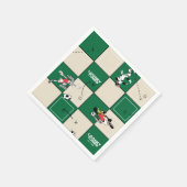LOONEY TUNES™ Voetbal Rasterpatroon Servet (Hoek)