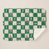 LOONEY TUNES™ Voetbal Rasterpatroon Sherpa Deken (Voorkant (horizontaal))