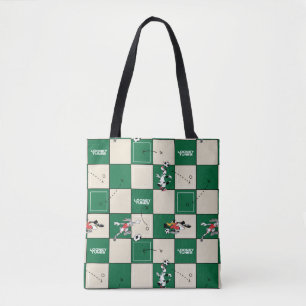 LOONEY TUNES™ Voetbal Rasterpatroon Tote Bag