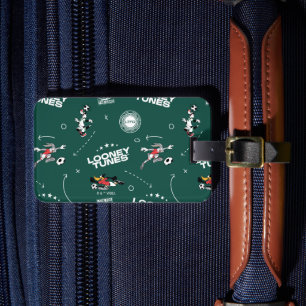 LOONEY TUNES™ Voetbal Speelboek Patroon Bagagelabel