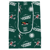 LOONEY TUNES™ Voetbal Speelboek Patroon Medium Cadeauzakje (Achterkant)