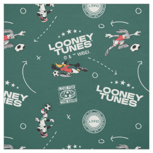 LOONEY TUNES™ Voetbal Speelboek Patroon Stof