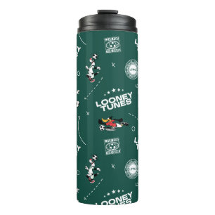 LOONEY TUNES™ Voetbal Speelboek Patroon Thermosbeker