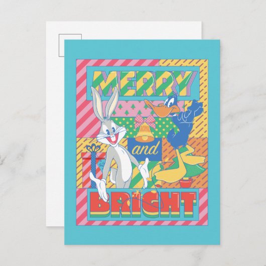 LOONEY TUNES™ | Vrolijk en helder kerstfeest Briefkaart (Voorkant / Achterkant)