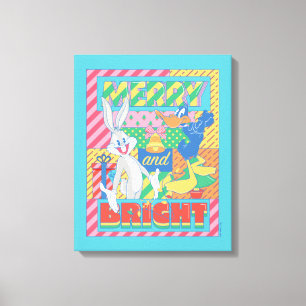LOONEY TUNES™   Vrolijk en helder kerstfeest Canvas Afdruk