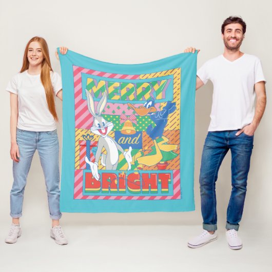 LOONEY TUNES™ | Vrolijk en helder kerstfeest Fleece Deken (In situ)