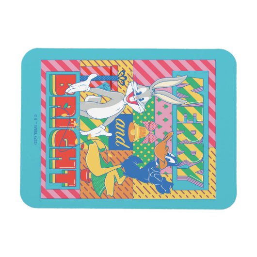 LOONEY TUNES™ | Vrolijk en helder kerstfeest Magneet (Horizontaal)