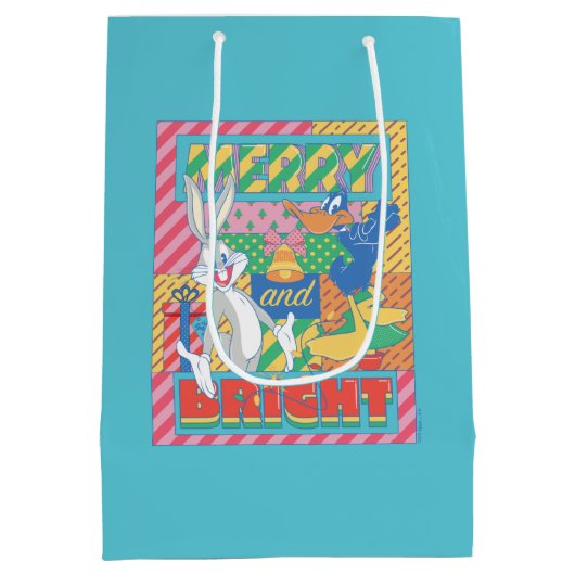 LOONEY TUNES™ | Vrolijk en helder kerstfeest Medium Cadeauzakje (Achterkant)