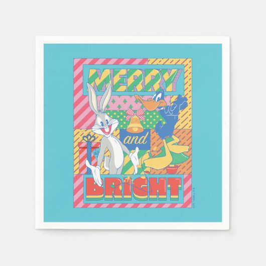 LOONEY TUNES™ | Vrolijk en helder kerstfeest Servet (Voorkant)