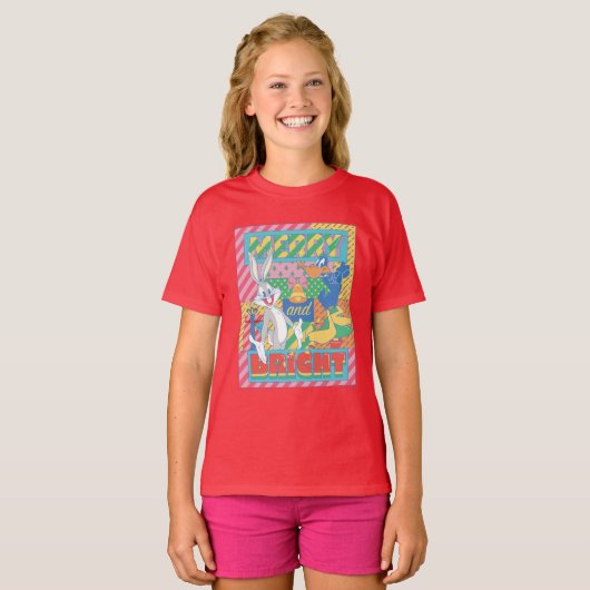 LOONEY TUNES™ | Vrolijk en helder kerstfeest T-shirt (Voorkant volledig)