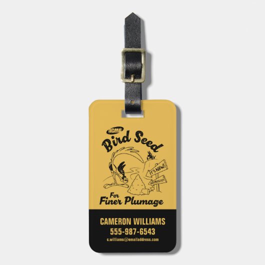 LOONEY TUNES™ | WEGRUNNER™-vogelzaad Bagagelabel (Voorkant verticaal)