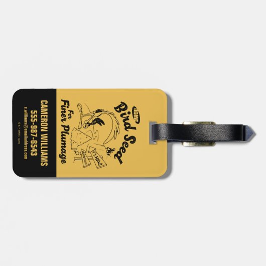 LOONEY TUNES™ | WEGRUNNER™-vogelzaad Bagagelabel (Achterkant horizontaal)