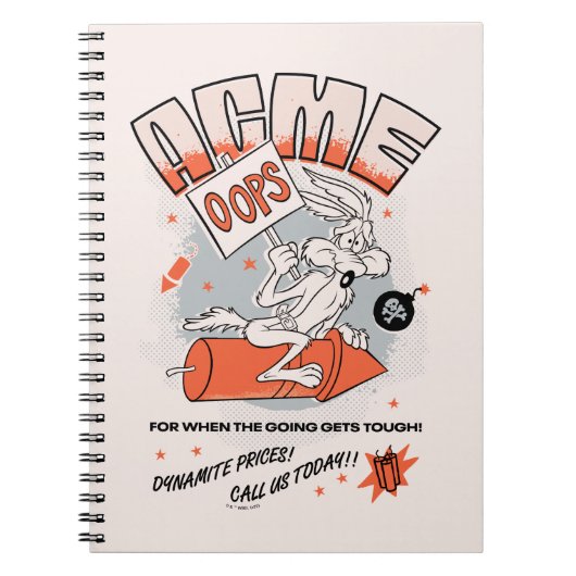 LOONEY TUNES™ | WILE E. COYOTE™ ACME Dynamite Notitieboek (Voorkant)