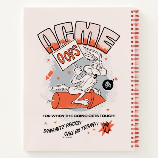 LOONEY TUNES™ | WILE E. COYOTE™ ACME Dynamite Notitieboek (Achterkant)
