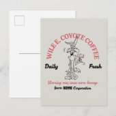 LOONEY TUNES™ | WILE E. COYOTE™ Daily Fresh Coffee Briefkaart (Voorkant / Achterkant)