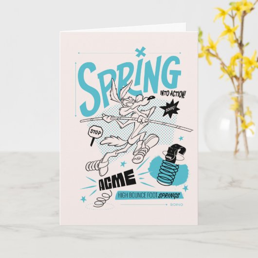 LOONEY TUNES™ | WILE E. COYOTE™ Spring in Action Kaart (Gele Bloem)
