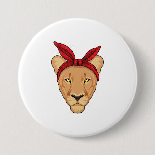 Loonheid met Bandana Ronde Button 7,6 Cm