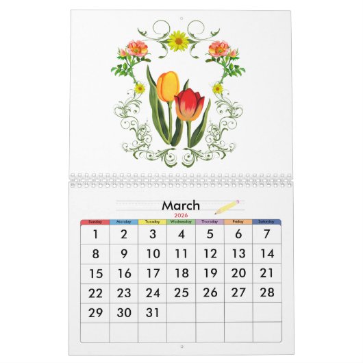 Loonkalender land kalender (Mar 2026)