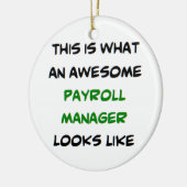 loonlijstmanager, geweldige keramisch ornament (Links)