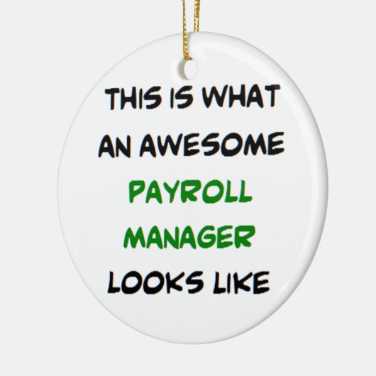 loonlijstmanager, geweldige keramisch ornament (Links)