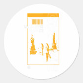 Loonoorlog - Graf Ronde Sticker (Voorkant)