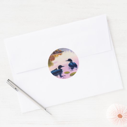 Loons bij Twilight Sticker (Envelop)