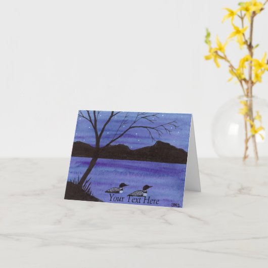 Loons Kaart (Gele Bloem)