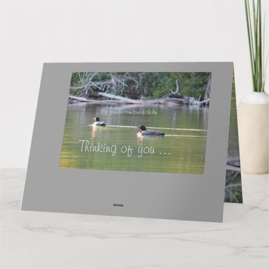 Loons op het water kaart (Achterkant)