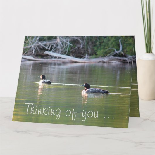 Loons op het water kaart (Voorkant)