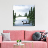 Loons op watercanvas afdrukken (Insitu (Woonkamer))
