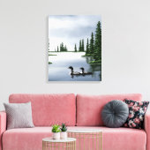 Loons op watercanvas afdrukken (Insitu (Woonkamer))