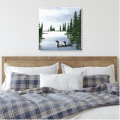 Loons op watercanvas afdrukken (Insitu (Slaapkamer))