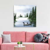 Loons op watercanvas afdrukken (Insitu (Woonkamer))