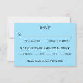 Loons Sundet Blauw RSVP Kaartje (Voorkant)