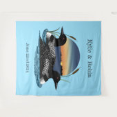 Loons Sunset Bleu Wandkleed (Voorkant (horizontaal))