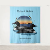 Loons Sunset Bleu Wandkleed (Voorkant)