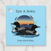 Loons Sunset Blue Bedankjes Labels (Voorkant)