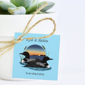 Loons Sunset Blue Bedankjes Labels