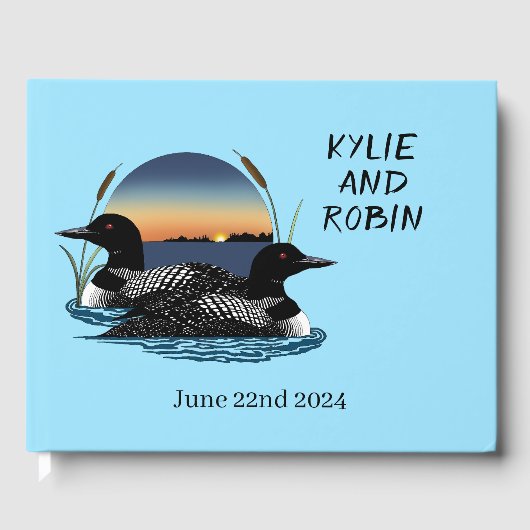 Loons Sunset Blue Gastenboek (Voorkant)