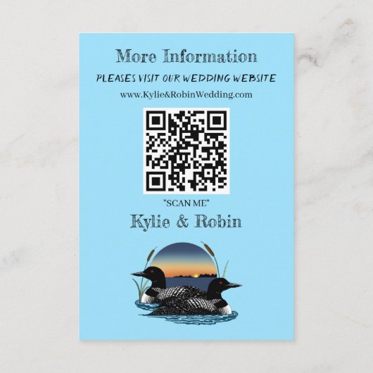 Loons Sunset Blue Informatiekaartje (Achterkant)