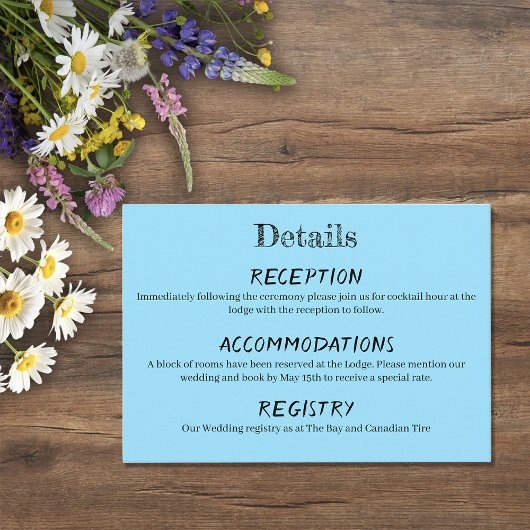 Loons Sunset Blue Informatiekaartje