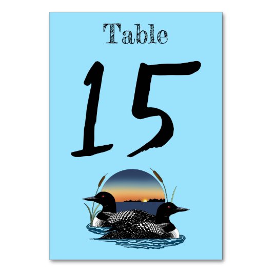 Loons Sunset Blue Kaart (Achterkant)