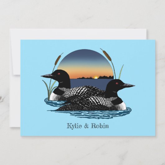 Loons Sunset Blue Kaart (Achterkant)