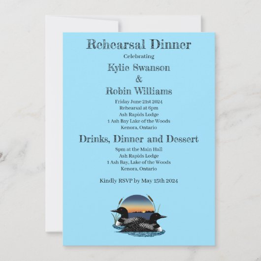 Loons Sunset Blue Kaart (Voorkant)