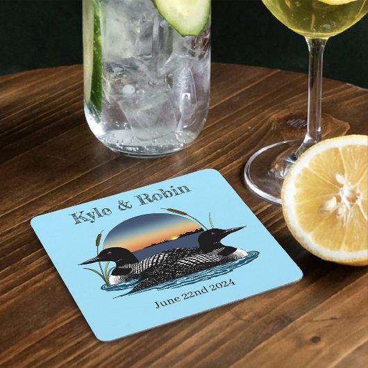 Loons Sunset Blue Kartonnen Onderzetters