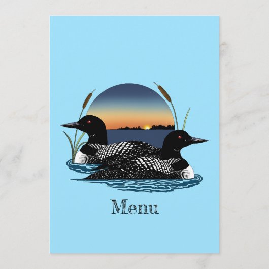Loons Sunset Blue Menu (Achterkant)