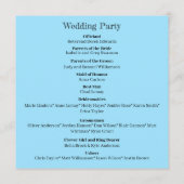 Loons Sunset Blue Programmakaart (Achterkant)