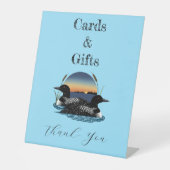 Loons Sunset Blue Reclamebord Met Voetstuk (Voorkant)