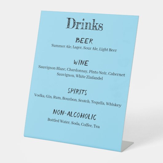 Loons Sunset Blue Reclamebord Met Voetstuk (Voorkant)